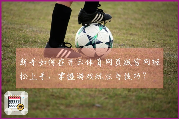 新手如何在开云体育网页版官网轻松上手，掌握游戏玩法与技巧？